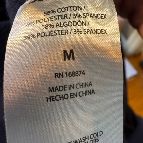 Lands’ End Women's waffle Navy Turtleneck Sweater - Picture 6 of 11